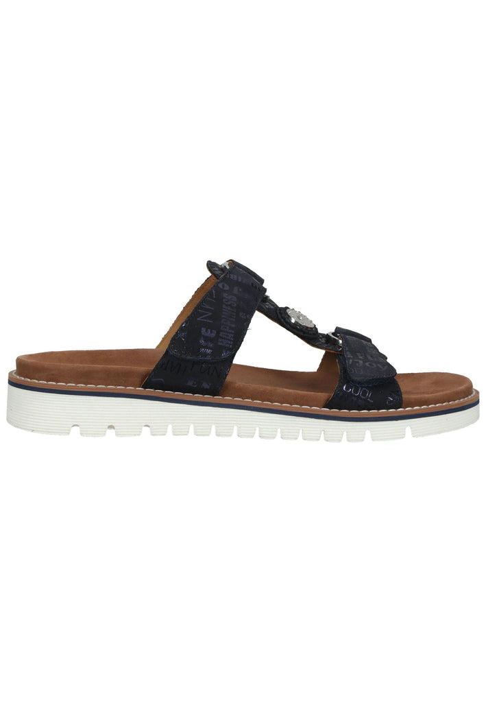 ara Pantoletten Veloursleder Blau