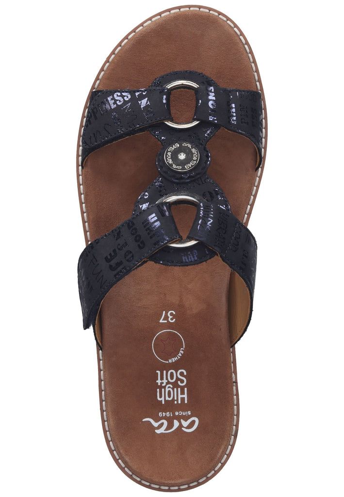 ara Pantoletten Veloursleder Blau