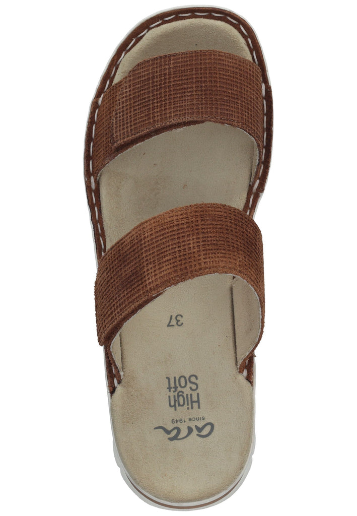 ara Pantoletten Veloursleder Cognac