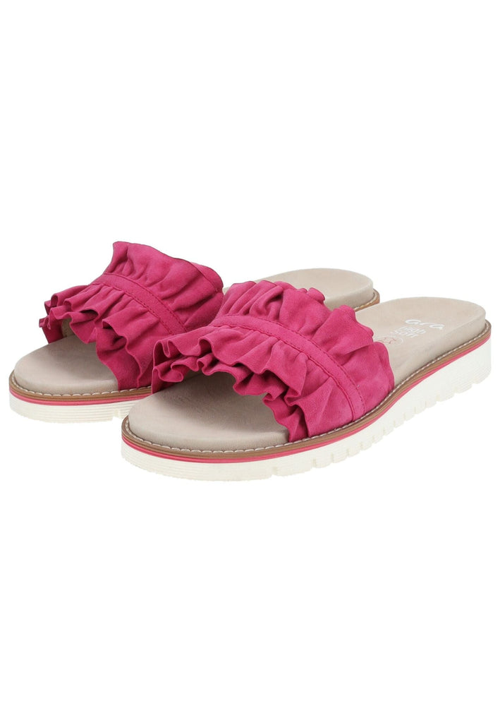 ara Pantoletten Veloursleder Fuchsia