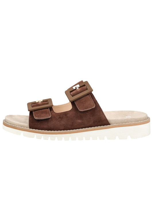 ara Pantoletten Veloursleder Mocca