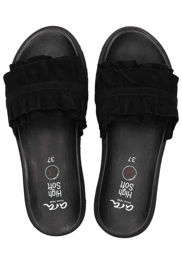 ara Pantoletten Veloursleder Schwarz