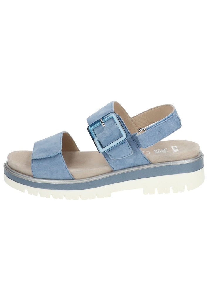 Sandalen ara Sandalen Veloursleder Mittelblau