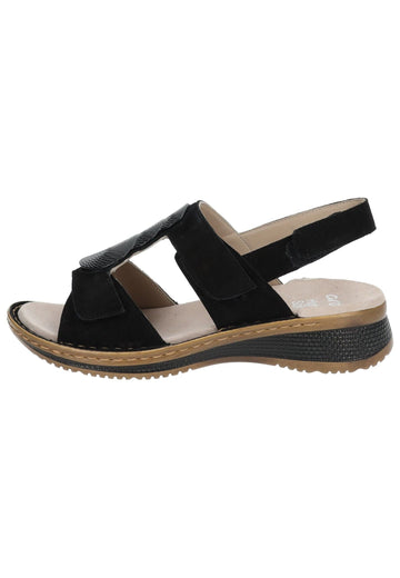 Sandalen ara Sandalen Veloursleder Schwarz