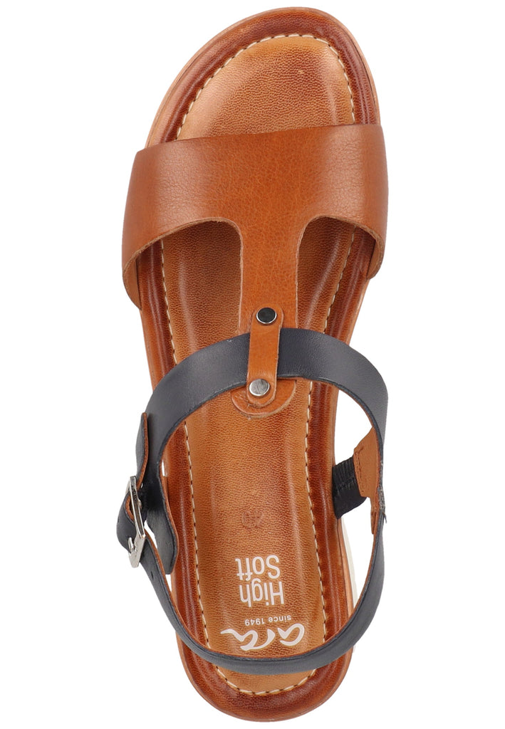 ara Sandalen Glattleder Braun/Blau