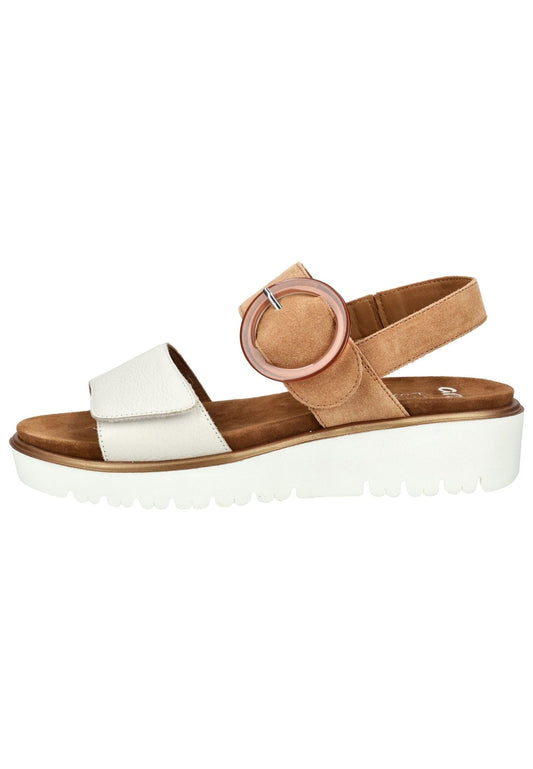 ara Sandalen Glattleder Weiß/Braun