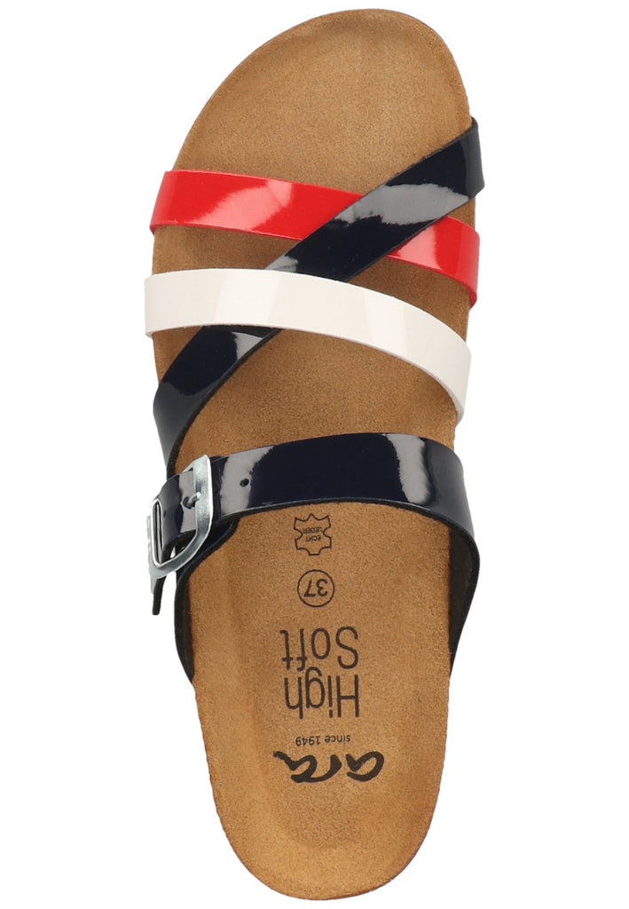 ara Sandalen Leder Rot/Blau