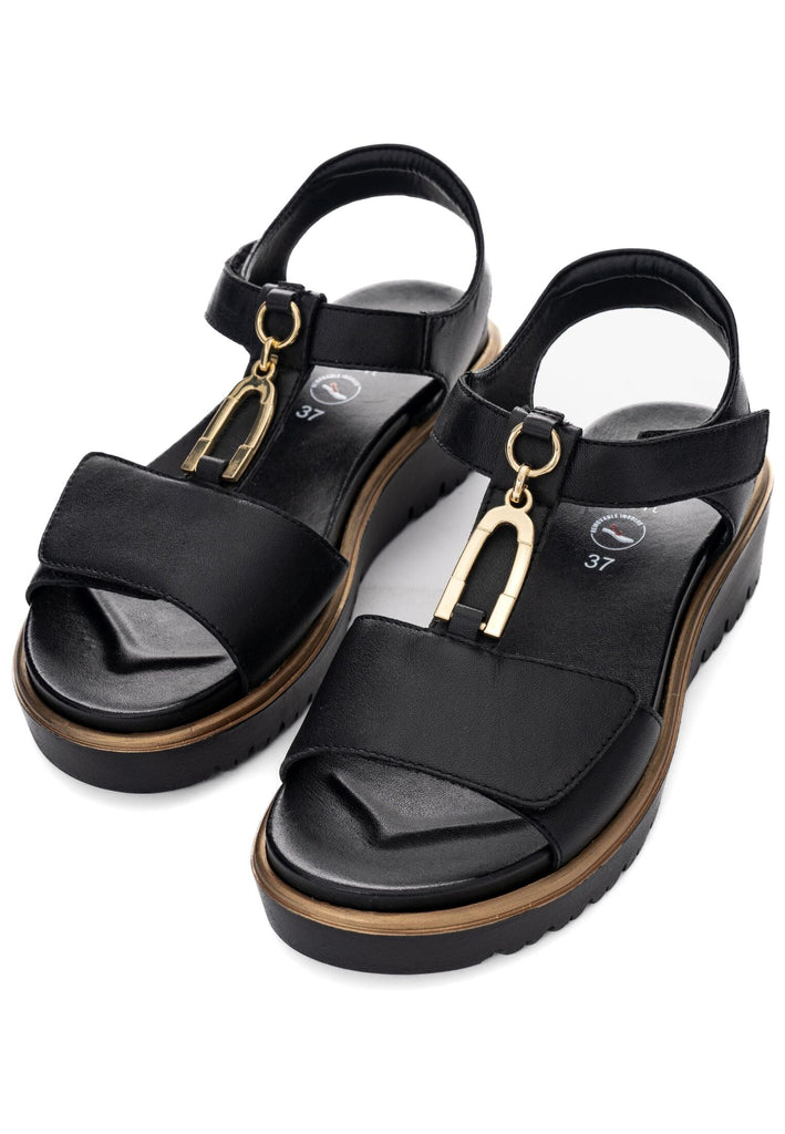 ara Sandalen Leder Schwarz