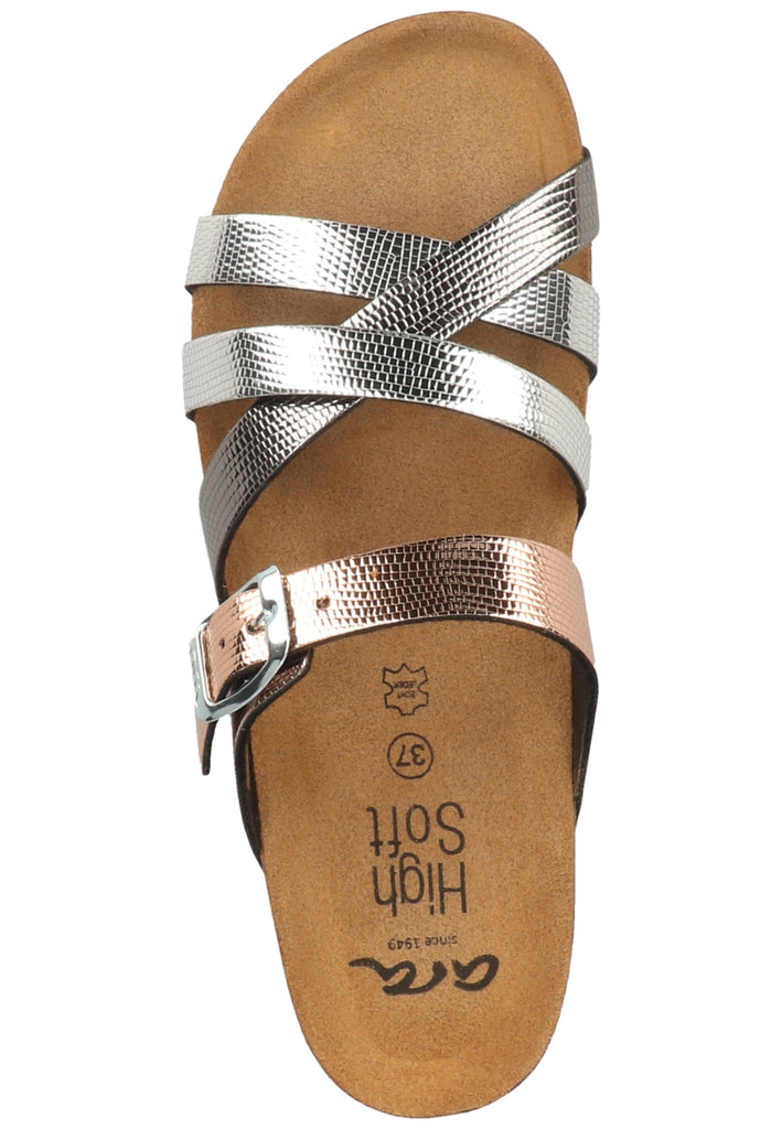 ara Sandalen Lederimitat Silber/Rosa