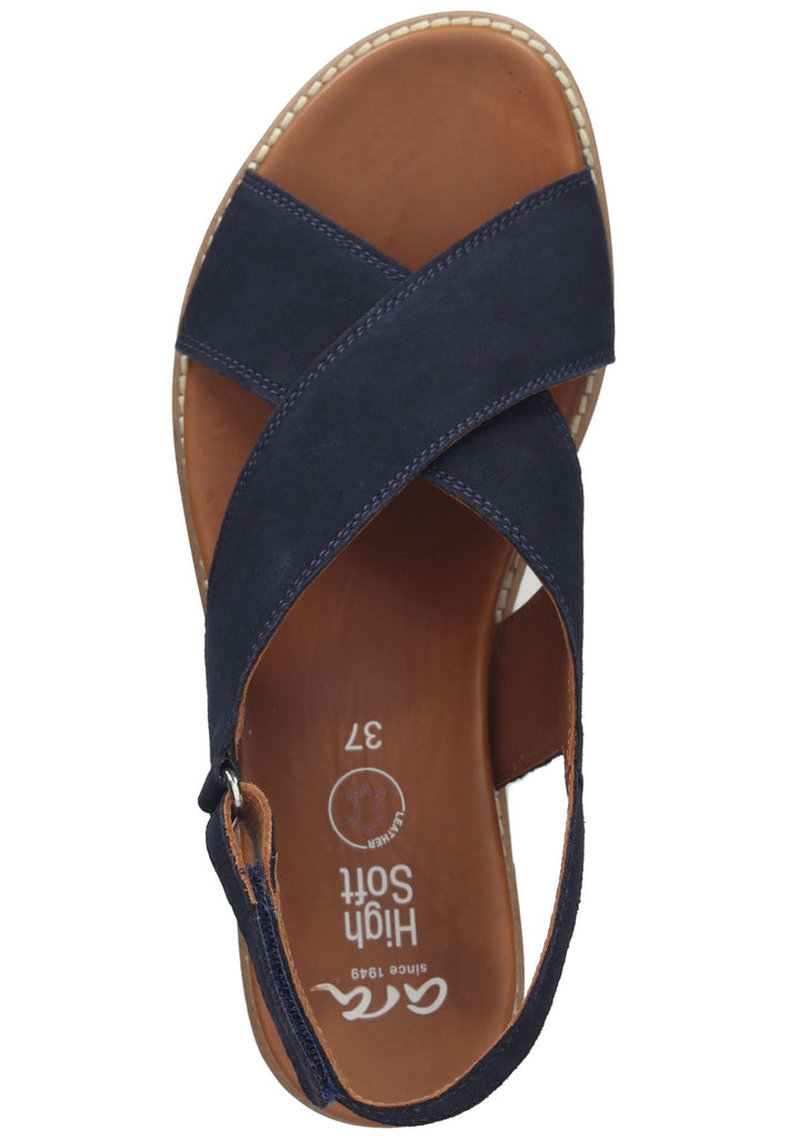 ara Sandalen Veloursleder Blau
