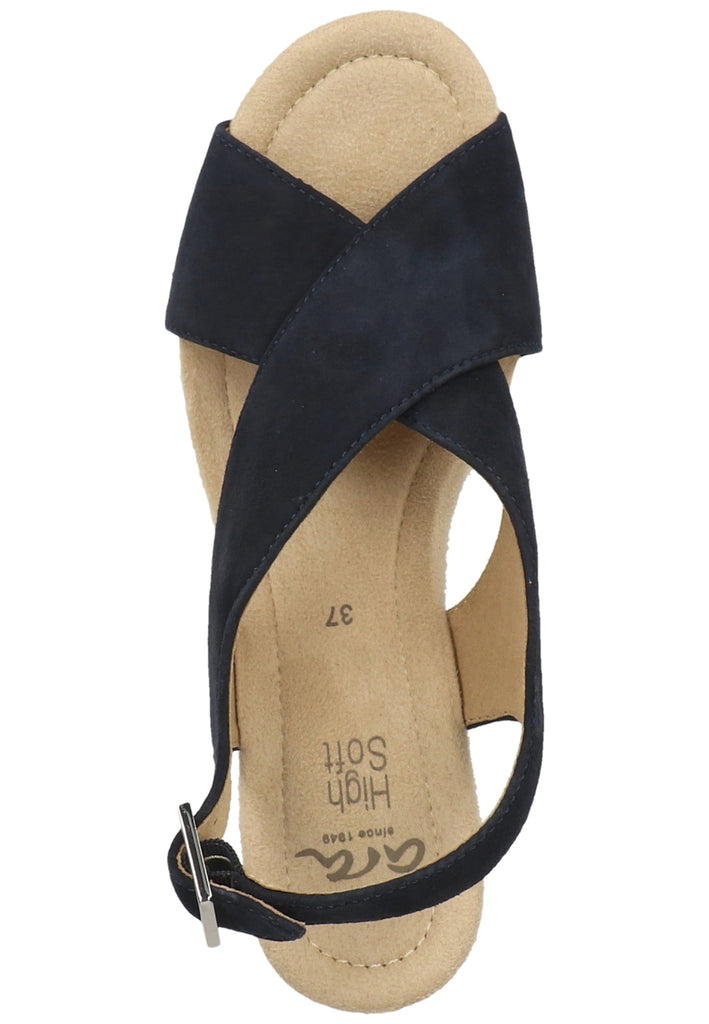 ara Sandalen Veloursleder Blau/Silber