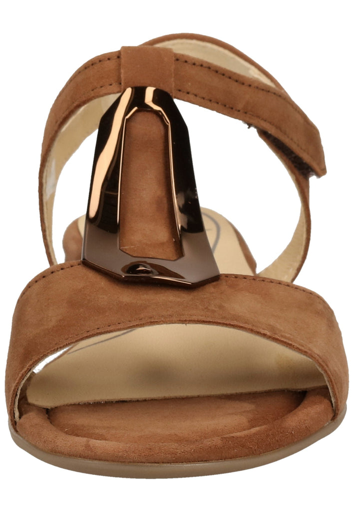 ara Sandalen Veloursleder Cognac