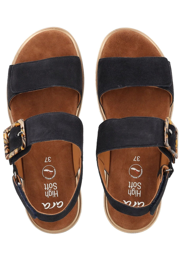 ara Sandalen Veloursleder Dunkelblau