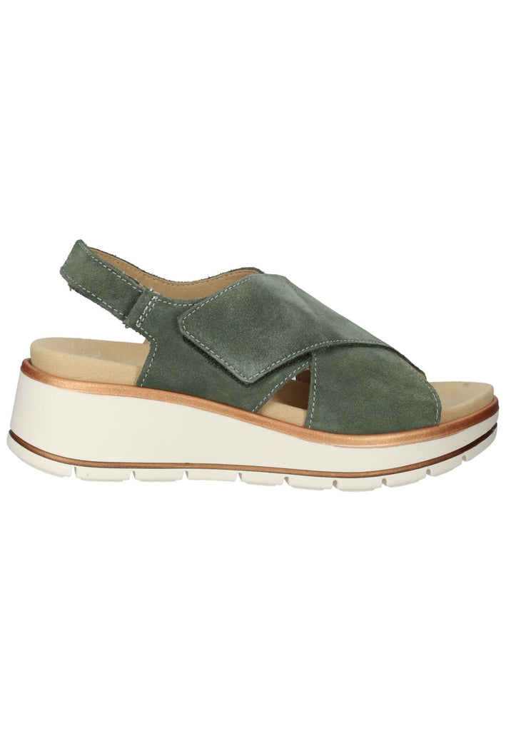 ara Sandalen Veloursleder Dunkelgrün