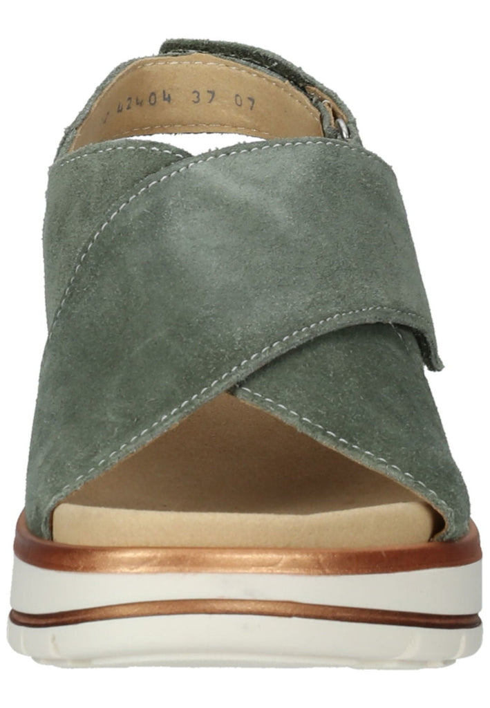 ara Sandalen Veloursleder Dunkelgrün