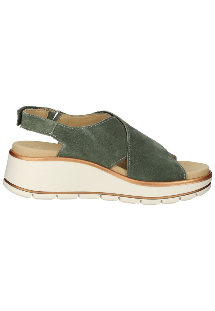 ara Sandalen Veloursleder Dunkelgrün