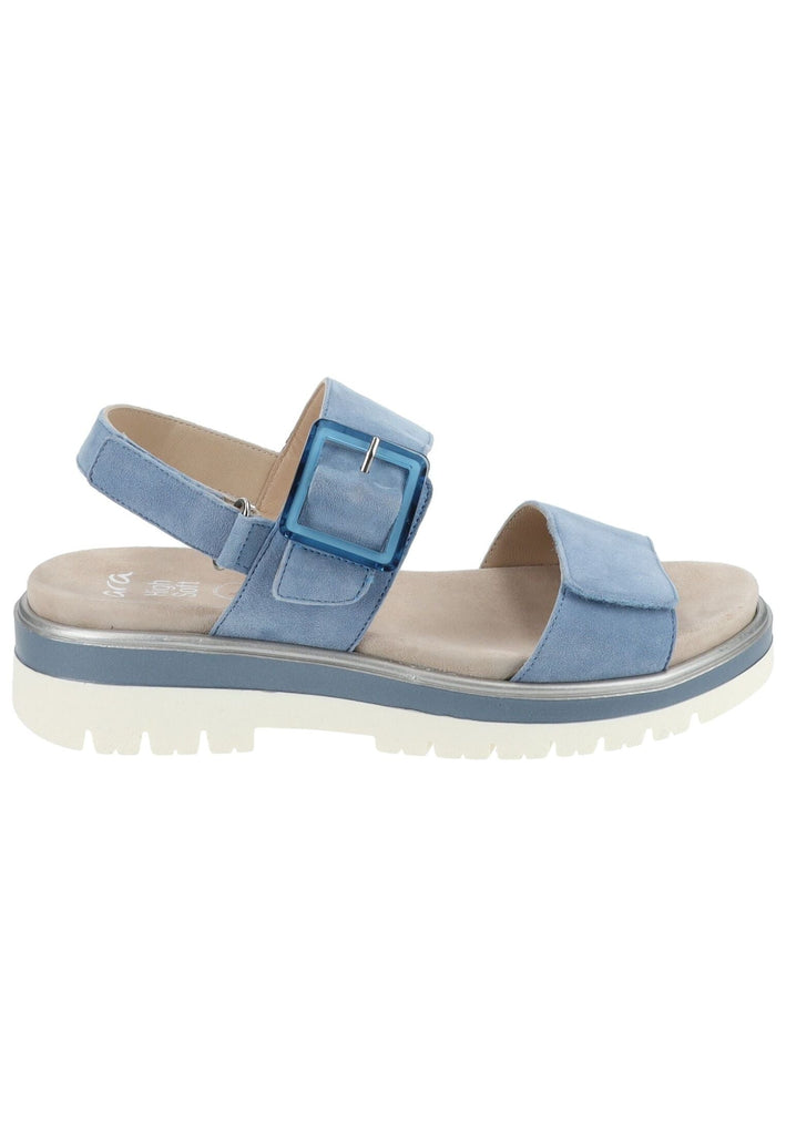ara Sandalen Veloursleder Mittelblau