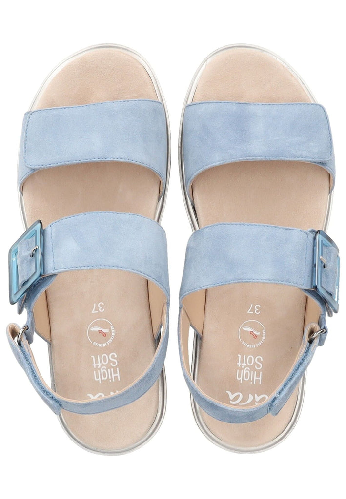ara Sandalen Veloursleder Mittelblau