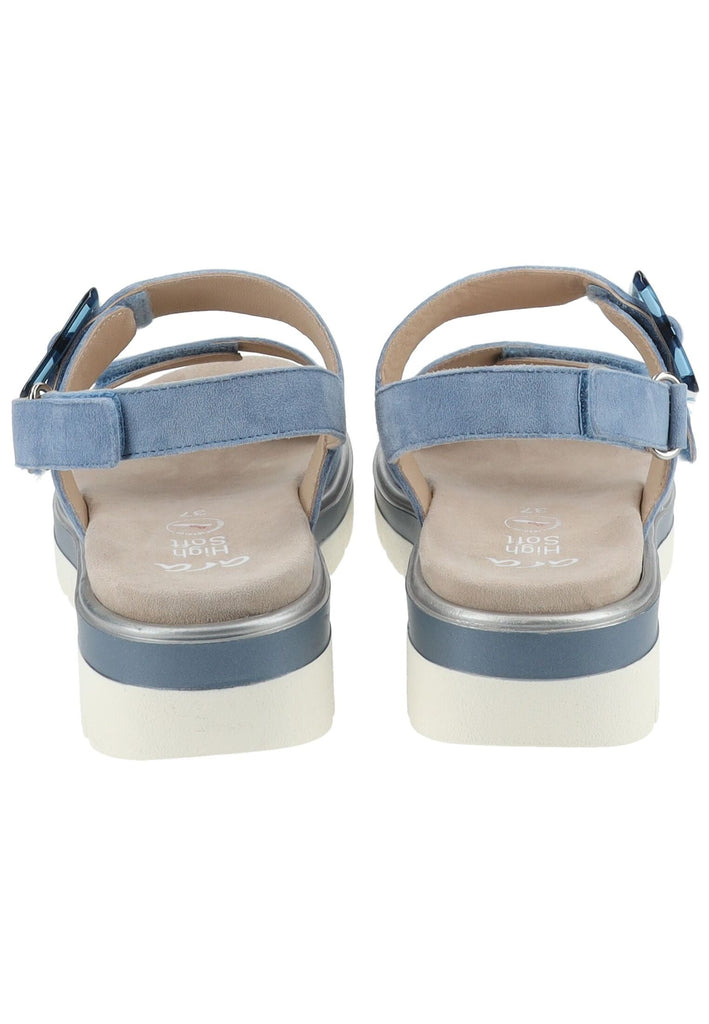 ara Sandalen Veloursleder Mittelblau