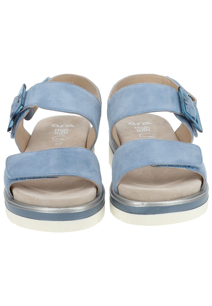 ara Sandalen Veloursleder Mittelblau