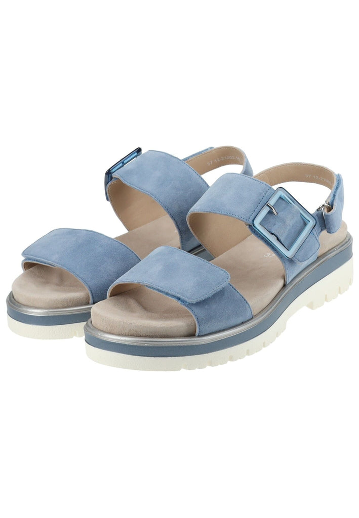 ara Sandalen Veloursleder Mittelblau