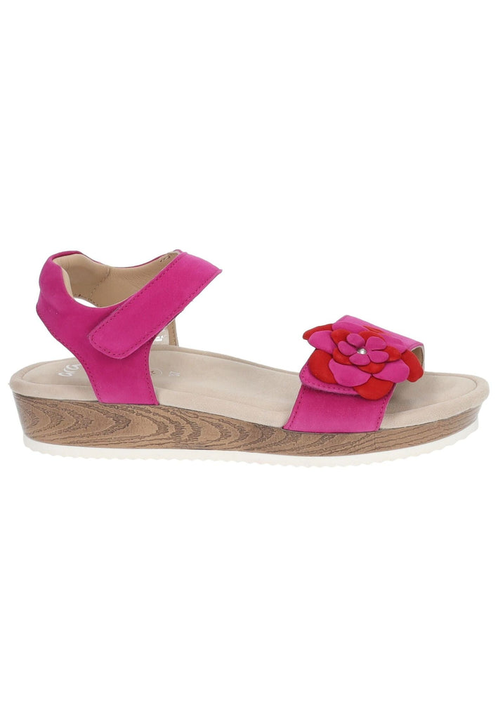 ara Sandalen Veloursleder Pink/Rot
