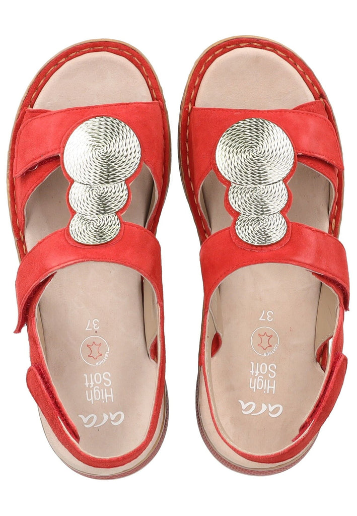 ara Sandalen Veloursleder Rot