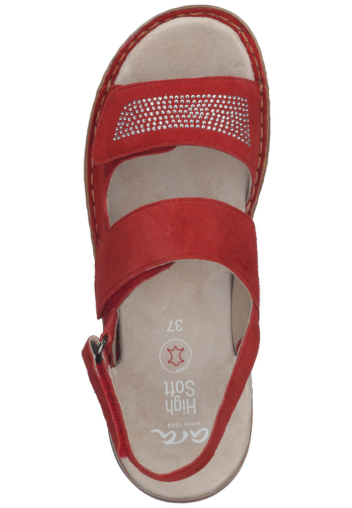 ara Sandalen Veloursleder Rot