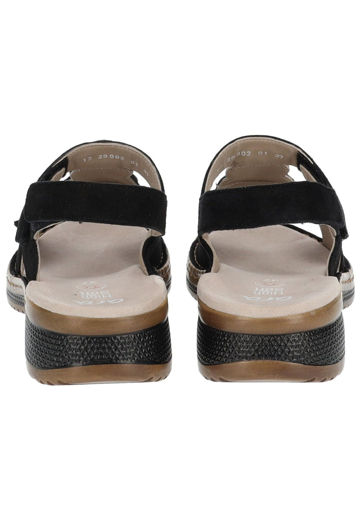 ara Sandalen Veloursleder Schwarz