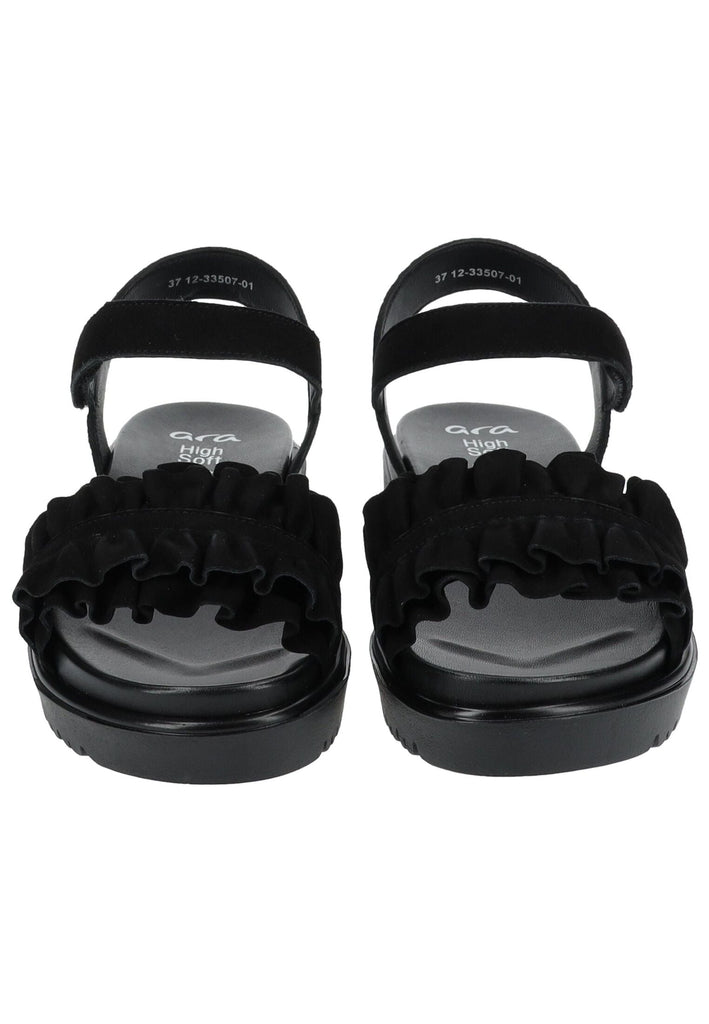 ara Sandalen Veloursleder Schwarz