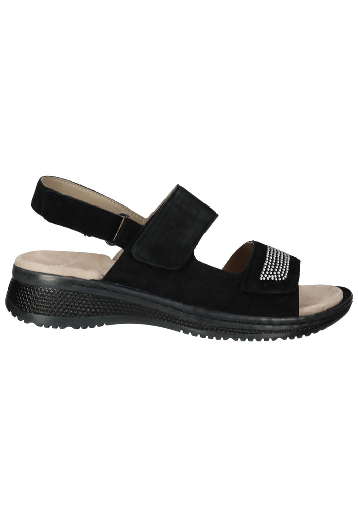 ara Sandalen Veloursleder Schwarz