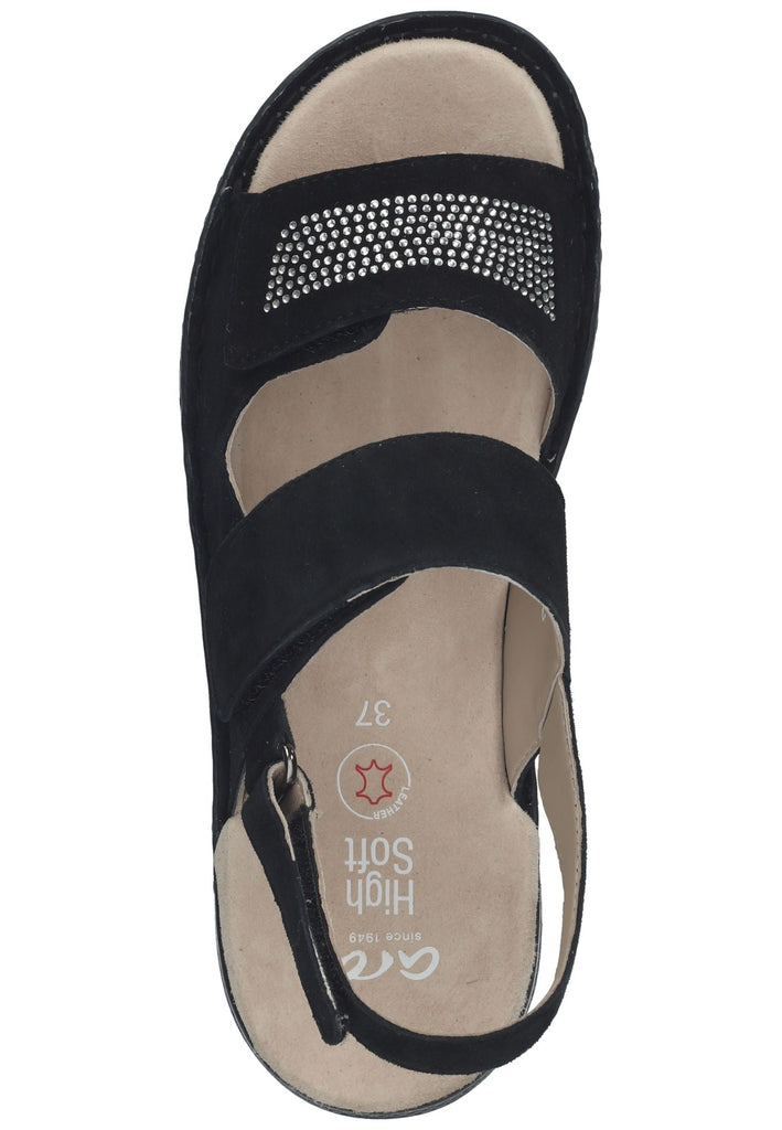 ara Sandalen Veloursleder Schwarz