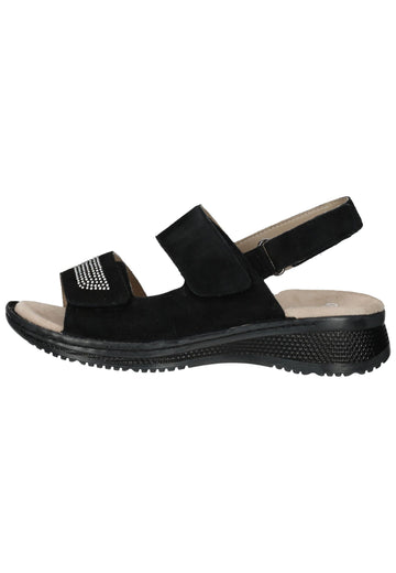 ara Sandalen Veloursleder Schwarz