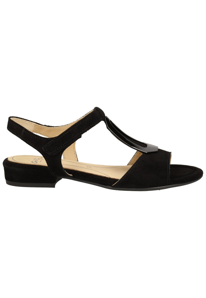 ara Sandalen Veloursleder Schwarz