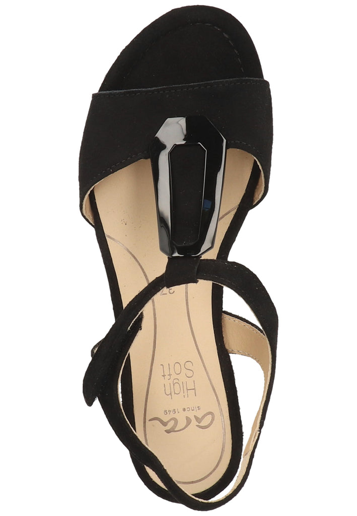 ara Sandalen Veloursleder Schwarz
