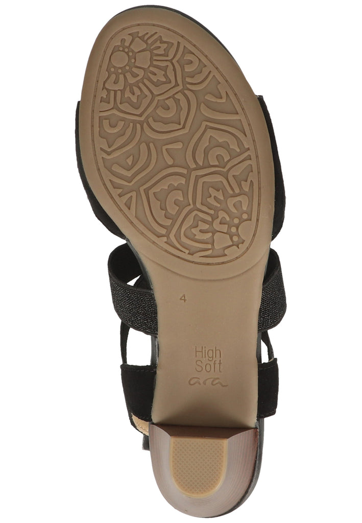 ara Sandalen Veloursleder Schwarz