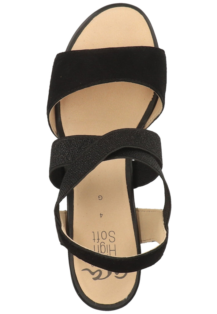 ara Sandalen Veloursleder Schwarz