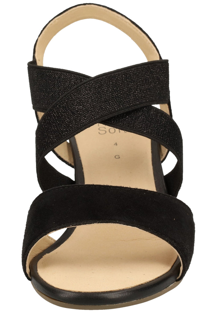 ara Sandalen Veloursleder Schwarz