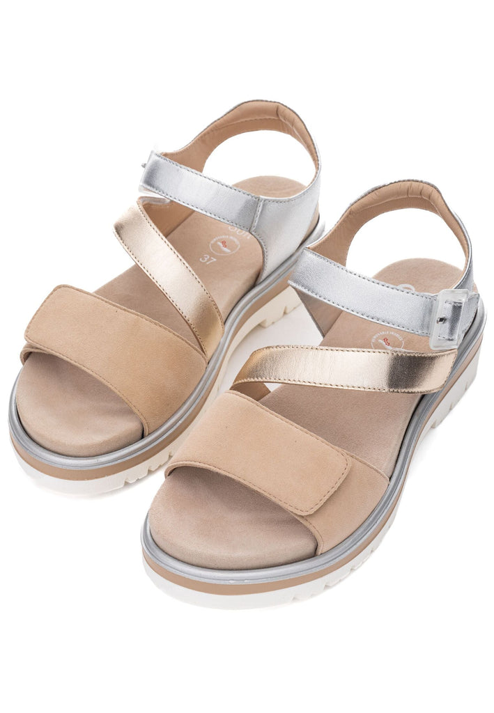 ara Sandalen Veloursleder Silber