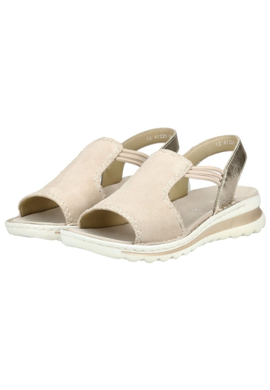 ara Sandalen Veloursleder Silber