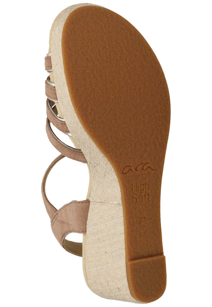 ara Sandalen Veloursleder Taupe