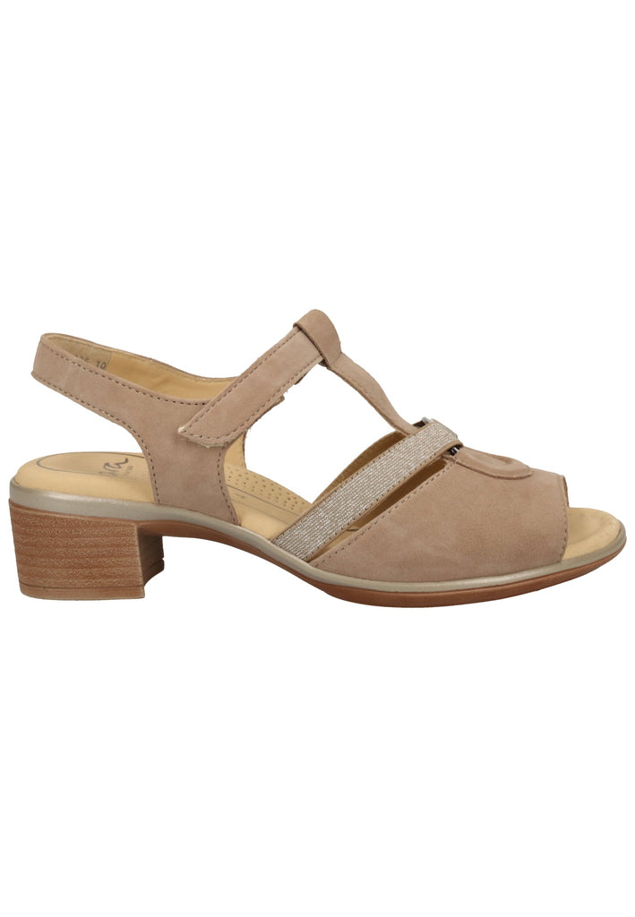 ara Sandalen Veloursleder Taupe