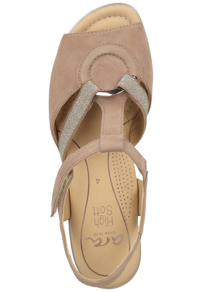 ara Sandalen Veloursleder Taupe