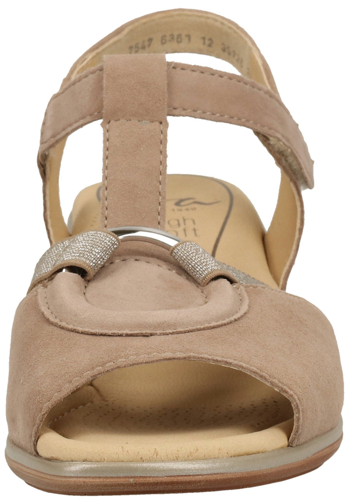 ara Sandalen Veloursleder Taupe