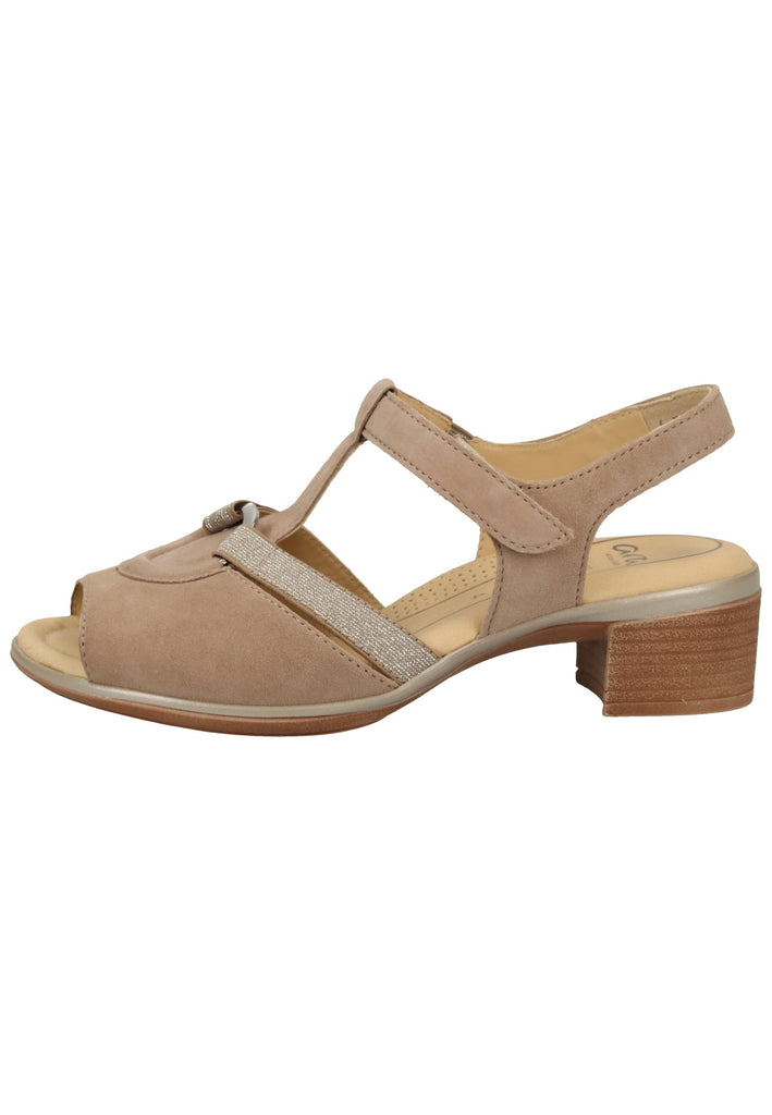ara Sandalen Veloursleder Taupe