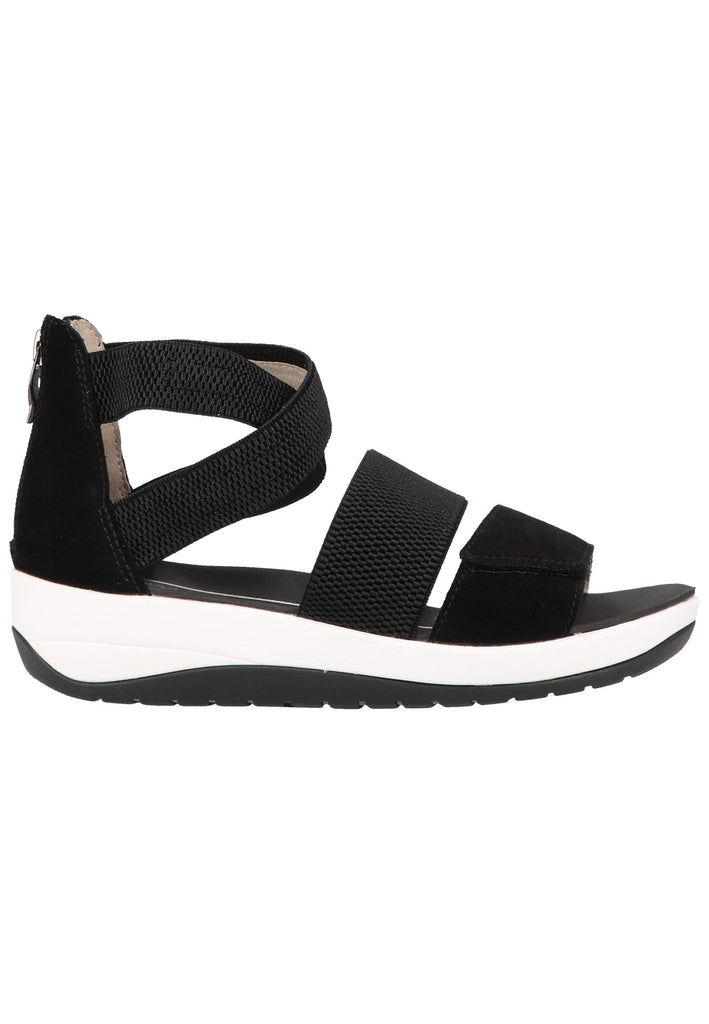 ara Sandalen Veloursleder/Textil Schwarz