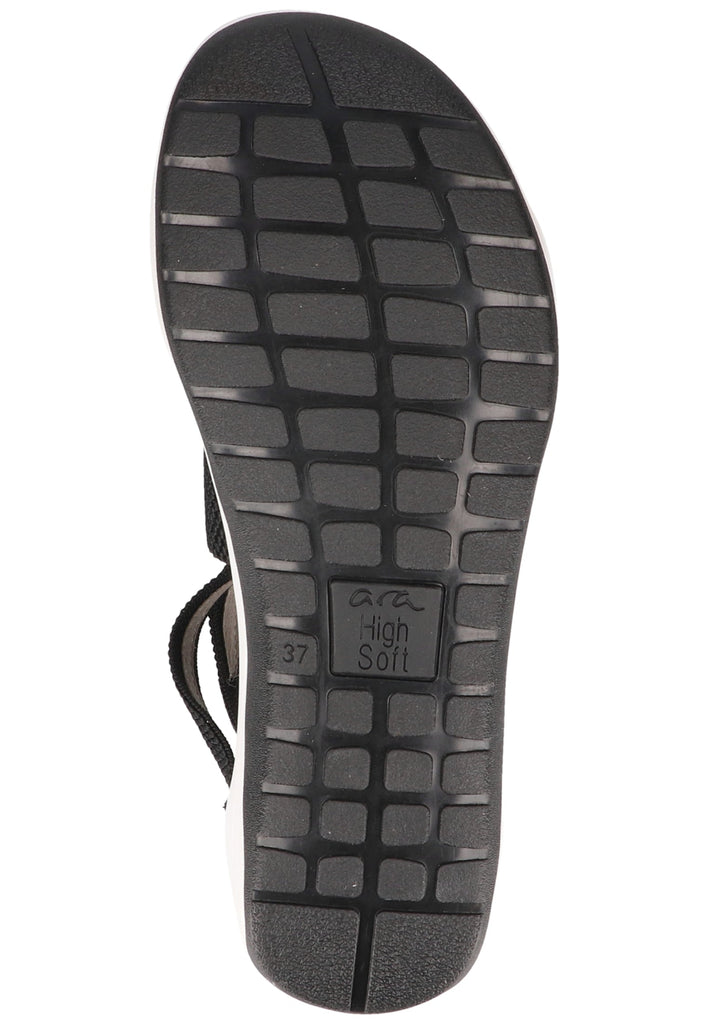 ara Sandalen Veloursleder/Textil Schwarz