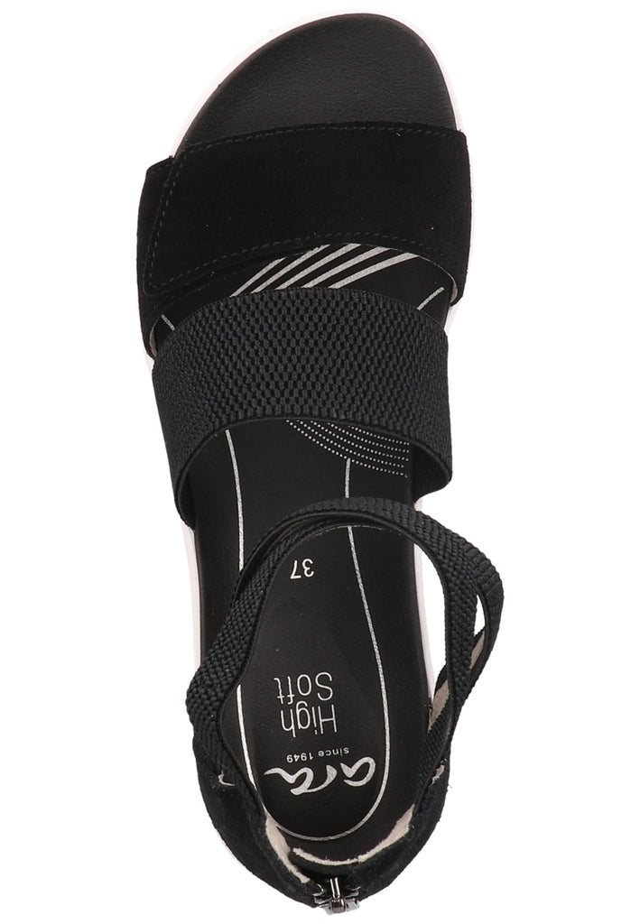ara Sandalen Veloursleder/Textil Schwarz