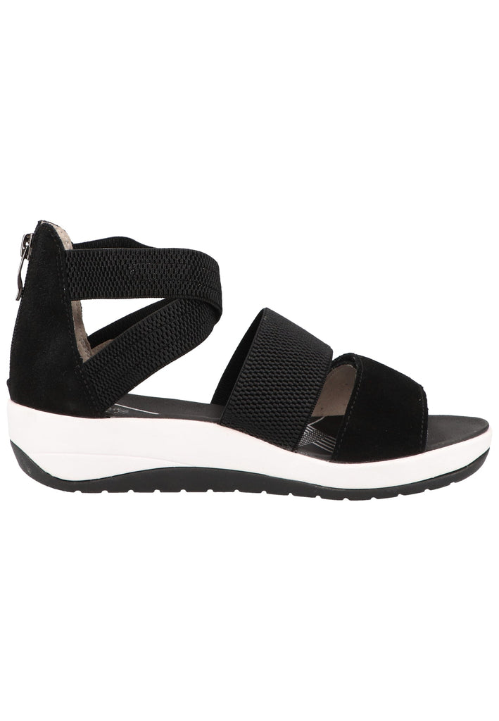 ara Sandalen Veloursleder/Textil Schwarz