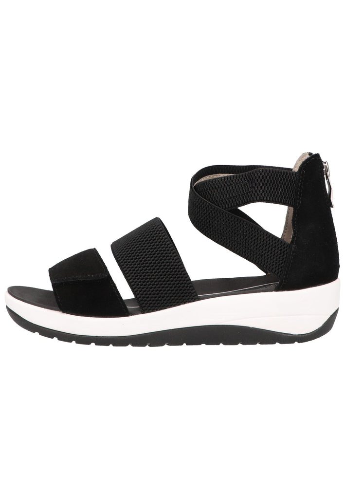 ara Sandalen Veloursleder/Textil Schwarz